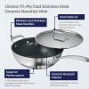 image:imageTramontina Utsava TriPly Clad Stainless Steel 10Inch Square Grill Pan with Ceramic Non Stick Interior InductionReadyWok