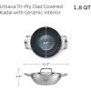 image:imageTramontina Utsava TriPly Clad Stainless Steel 18Quart Kadai with Lid and Ceramic Non Stick Interior InductionReady Small Kadhai Pot for Indian CookingCeramic