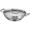 image:imageTramontina Utsava TriPly Clad Stainless Steel 18Quart Kadai with Lid and Ceramic Non Stick Interior InductionReady Small Kadhai Pot for Indian CookingCeramic
