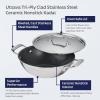 image:imageTramontina Utsava TriPly Clad Stainless Steel 18Quart Kadai with Lid and Ceramic Non Stick Interior InductionReady Small Kadhai Pot for Indian CookingCeramic