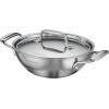 image:imageTramontina Utsava TriPly Clad Stainless Steel 18Quart Kadai with Lid and Ceramic Non Stick Interior InductionReady Small Kadhai Pot for Indian CookingCeramic