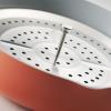 image:imageTramontina Vue AllinOne Plus Pan Set 5Quart Ceramic Non Stick Cooking Pan with Glass Lid Steamer Insert Beechwood Utensils Splatter Screen Pot Holder GreenOrange