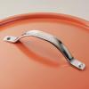 image:imageTramontina Vue AllinOne Plus Pan Set 5Quart Ceramic Non Stick Cooking Pan with Glass Lid Steamer Insert Beechwood Utensils Splatter Screen Pot Holder GreenOrange