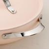 image:imageTramontina Vue AllinOne Plus Pan Set 5Quart Ceramic Non Stick Cooking Pan with Glass Lid Steamer Insert Beechwood Utensils Splatter Screen Pot Holder GreenPink