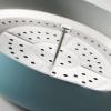 image:imageTramontina Vue AllinOne Plus Pan Set 5Quart Ceramic Non Stick Cooking Pan with Glass Lid Steamer Insert Beechwood Utensils Splatter Screen Pot Holder GreenBlue