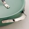 image:imageTramontina Vue AllinOne Plus Pan Set 5Quart Ceramic Non Stick Cooking Pan with Glass Lid Steamer Insert Beechwood Utensils Splatter Screen Pot Holder GreenGreen