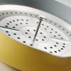 image:imageTramontina Vue AllinOne Plus Pan Set 5Quart Ceramic Non Stick Cooking Pan with Glass Lid Steamer Insert Beechwood Utensils Splatter Screen Pot Holder GreenYellow
