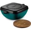 image:imageTramontina Cultura 2in1 Enameled Cast Iron Dutch Oven Pot with Reversible Lid Griddle and Trivet Oven Safe 65Quart MultiCooker Teal GreenTeal Green