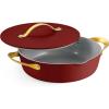 image:imageTramontina Fiora 425Quart Multipurpose Ceramic Non Stick Cooking Pan with Lid MintMerlot