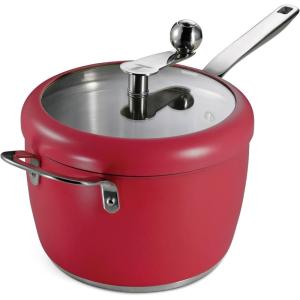 image:imageTramontina Golden Pop Popcorn Maker 55Quart Stainless Steel Stovetop Popcorn Popper Compatible with All Stovetops  WhiteRed