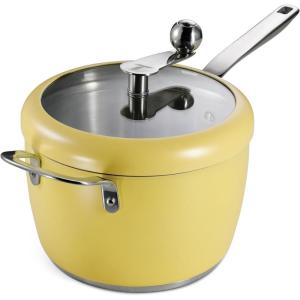 image:imageTramontina Golden Pop Popcorn Maker 55Quart Stainless Steel Stovetop Popcorn Popper Compatible with All Stovetops  WhiteYellow