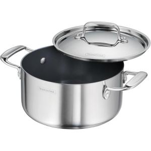image:imageTramontina Utsava TriPly Clad Stainless Steel 10Inch Square Grill Pan with Ceramic Non Stick Interior InductionReadyCasserole
