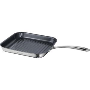 image:imageTramontina Utsava TriPly Clad Stainless Steel 10Inch Square Grill Pan with Ceramic Non Stick Interior InductionReadyGrill Pan