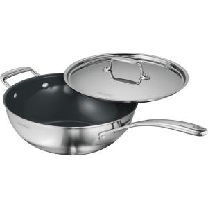 image:imageTramontina Utsava TriPly Clad Stainless Steel 10Inch Square Grill Pan with Ceramic Non Stick Interior InductionReadyWok