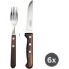 image:imageTramontina 12 Piece Silverware Set  Dark brown handle utensils set