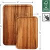 image:imageTramontina FSC Certified Brazilian Tigerwood Cutting and Serving Board Set  3 Pack 15 x 11in 12 x 8in 9 x 6in 81000050DS2 Pack