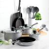 image:imageTramontina Primaware 15Piece Non Stick Cookware Set with Lids and Utensils Aluminum Nonstick Pots and Pans Kitchen Set StormSilver