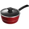 image:imageTramontina Sicilia 10Piece Non Stick Cookware Set with Glass Lids Aluminum Nonstick Pots and Pans Kitchen Set HazelnutRaspberry
