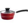 image:imageTramontina Sicilia 10Piece Non Stick Cookware Set with Glass Lids Aluminum Nonstick Pots and Pans Kitchen Set HazelnutRaspberry
