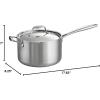image:imageTramontina Signature TriPly Clad Stainless Steel 2Quart Sauce Pan with Lid InductionReady DishwasherSafe NSFCertified Made in BrazilSAUCE PAN