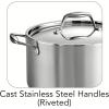 image:imageTramontina Signature TriPly Clad Stainless Steel 2Quart Sauce Pan with Lid InductionReady DishwasherSafe NSFCertified Made in BrazilSAUCE PAN