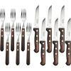 image:imageTramontina 12 Piece Silverware Set  Dark brown handle utensils set