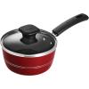 image:imageTramontina Sicilia 10Piece Non Stick Cookware Set with Glass Lids Aluminum Nonstick Pots and Pans Kitchen Set HazelnutRaspberry