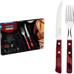 image:imageTramontina 12Pieces Barbecue Set 6 Knives 6 ForksRed