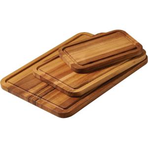 image:imageTramontina FSC Certified Brazilian Tigerwood Cutting and Serving Board Set  3 Pack 15 x 11in 12 x 8in 9 x 6in 81000050DS3 Pack