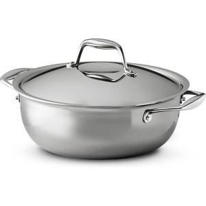 image:imageTramontina Signature TriPly Clad Stainless Steel 2Quart Sauce Pan with Lid InductionReady DishwasherSafe NSFCertified Made in BrazilUNIVERSAL PAN
