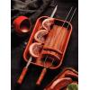image:imageTramontina 26418065 Wooden Handle Barbecue Skewer Churrasco Skewers Double 256 inches 65 cm For Large Meats Made in Brazil TRAMONTINA65cm