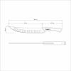 image:imageTramontina Churrasco Black Black Blade Stainless Carving Knife 250mm Best Design for Outdoor Use Gyu Knife Stainless Steel Blade Wood Handle Made in Brazil 22841110 TRAMONTINA BlackCarving Knife