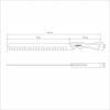 image:imageTramontina Churrasco Black Black Blade Stainless Carving Knife 250mm Best Design for Outdoor Use Gyu Knife Stainless Steel Blade Wood Handle Made in Brazil 22841110 TRAMONTINA BlackSlicer Knife