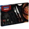 image:imageTramontina Churrasco Premium Steak Knife Fork Set 12 Piece with Brown Wooden HandlesSingle
