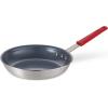 image:imageTramontina Professional 8Inch Non Stick Small Frying Pan HeavyGauge Aluminum Skillet with Reinforced Nonstick Coating Red Handle Dishwasher and Oven SafeCeramic Gray