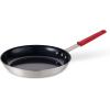 image:imageTramontina Professional 8Inch Non Stick Small Frying Pan HeavyGauge Aluminum Skillet with Reinforced Nonstick Coating Red Handle Dishwasher and Oven SafeCeramic Black