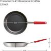 image:imageTramontina Professional 8Inch Non Stick Small Frying Pan HeavyGauge Aluminum Skillet with Reinforced Nonstick Coating Red Handle Dishwasher and Oven SafeCeramic Black