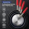 image:imageTramontina Professional 8Inch Non Stick Small Frying Pan HeavyGauge Aluminum Skillet with Reinforced Nonstick Coating Red Handle Dishwasher and Oven SafeCeramic Black