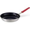 image:imageTramontina Professional 8Inch Non Stick Small Frying Pan HeavyGauge Aluminum Skillet with Reinforced Nonstick Coating Red Handle Dishwasher and Oven SafeCeramic Black