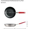 image:imageTramontina Professional 8Inch Non Stick Small Frying Pan HeavyGauge Aluminum Skillet with Reinforced Nonstick Coating Red Handle Dishwasher and Oven SafeNonstick Red handle