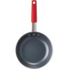 image:imageTramontina Professional 8Inch Non Stick Small Frying Pan HeavyGauge Aluminum Skillet with Reinforced Nonstick Coating Red Handle Dishwasher and Oven SafeCeramic Gray