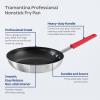 image:imageTramontina Professional 8Inch Non Stick Small Frying Pan HeavyGauge Aluminum Skillet with Reinforced Nonstick Coating Red Handle Dishwasher and Oven SafeNonstick Red handle