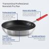 image:imageTramontina Professional 8Inch Non Stick Small Frying Pan HeavyGauge Aluminum Skillet with Reinforced Nonstick Coating Red Handle Dishwasher and Oven SafeNonstick Red handle