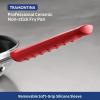image:imageTramontina Professional 8Inch Non Stick Small Frying Pan HeavyGauge Aluminum Skillet with Reinforced Nonstick Coating Red Handle Dishwasher and Oven SafeCeramic Black