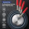 image:imageTramontina Professional 8Inch Non Stick Small Frying Pan HeavyGauge Aluminum Skillet with Reinforced Nonstick Coating Red Handle Dishwasher and Oven SafeCeramic Gray