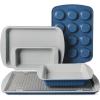 image:imageTramontina Rise 3Piece Ceramic Baking Pans Set Non stick Cookie Sheets for Baking with Cooling Rack Aluminized Steel DishwasherSafe6Piece