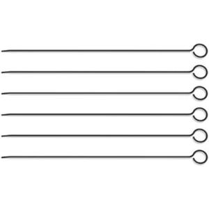 image:imageTramontina 26418065 Wooden Handle Barbecue Skewer Churrasco Skewers Double 256 inches 65 cm For Large Meats Made in Brazil TRAMONTINA20cm