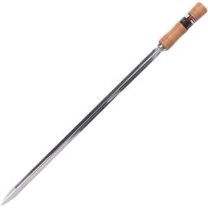 image:imageTramontina 26418065 Wooden Handle Barbecue Skewer Churrasco Skewers Double 256 inches 65 cm For Large Meats Made in Brazil TRAMONTINA65cm