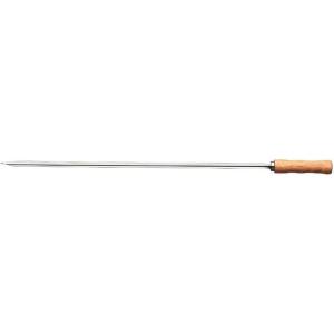 image:imageTramontina 26418065 Wooden Handle Barbecue Skewer Churrasco Skewers Double 256 inches 65 cm For Large Meats Made in Brazil TRAMONTINA75cm