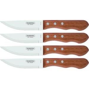 image:imageTramontina 5 Jumbo Steak Knives Set of 4 Sharp Knife with Wooden Handle Camping Kitchen Rustic 22399079